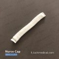 Disposolbe Cap medico elasticitato Blu Nurse Cap